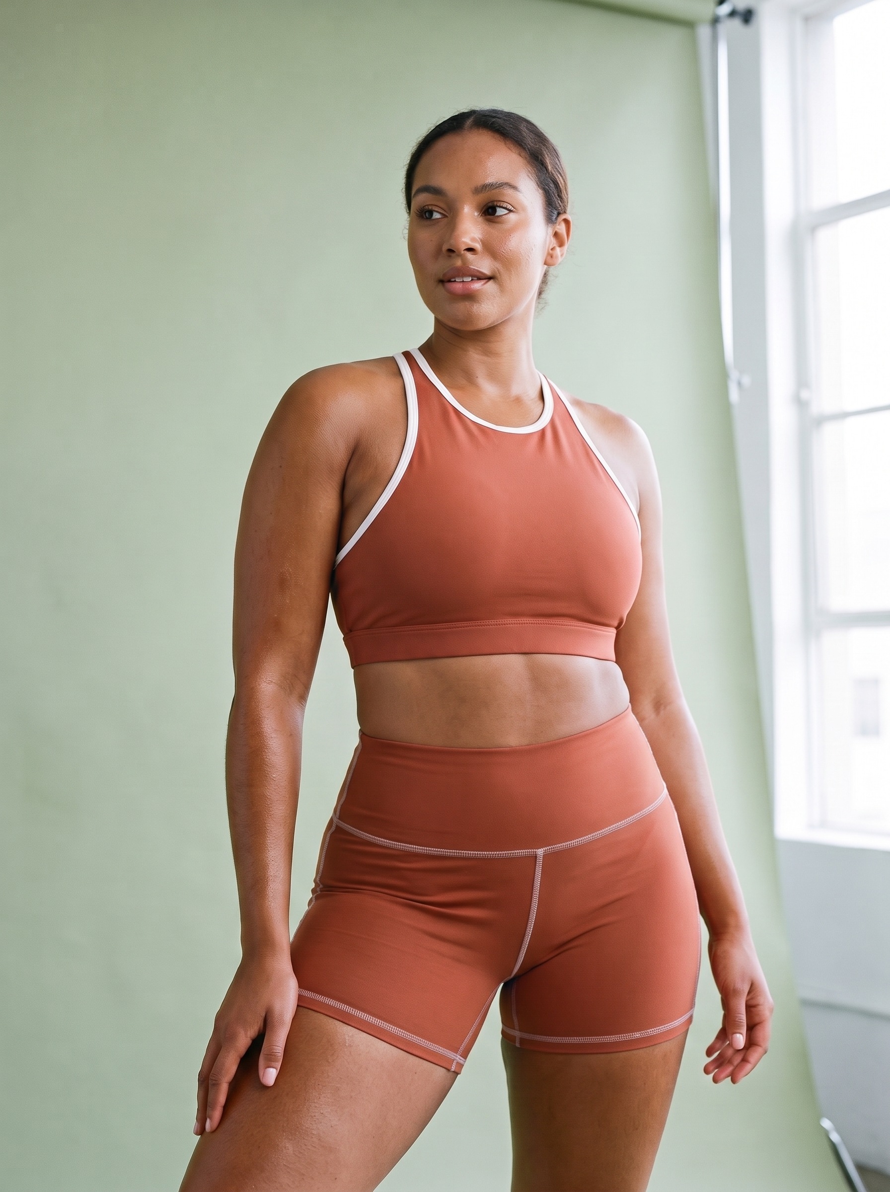 Yoga Shorts in Sienna