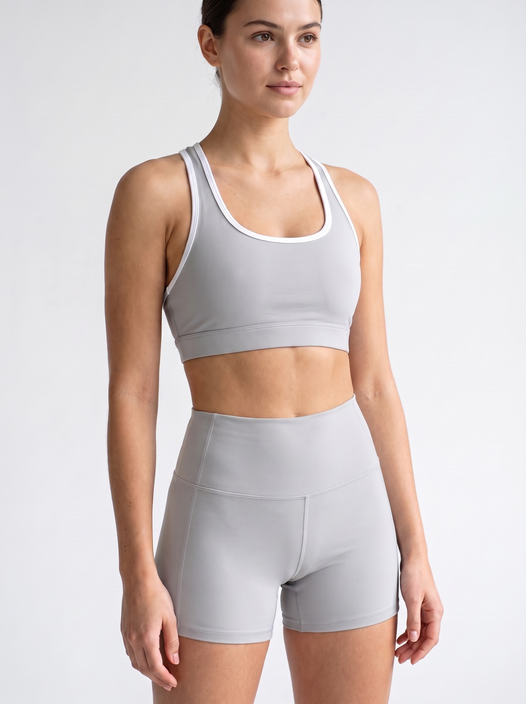 Yoga Shorts in Silver