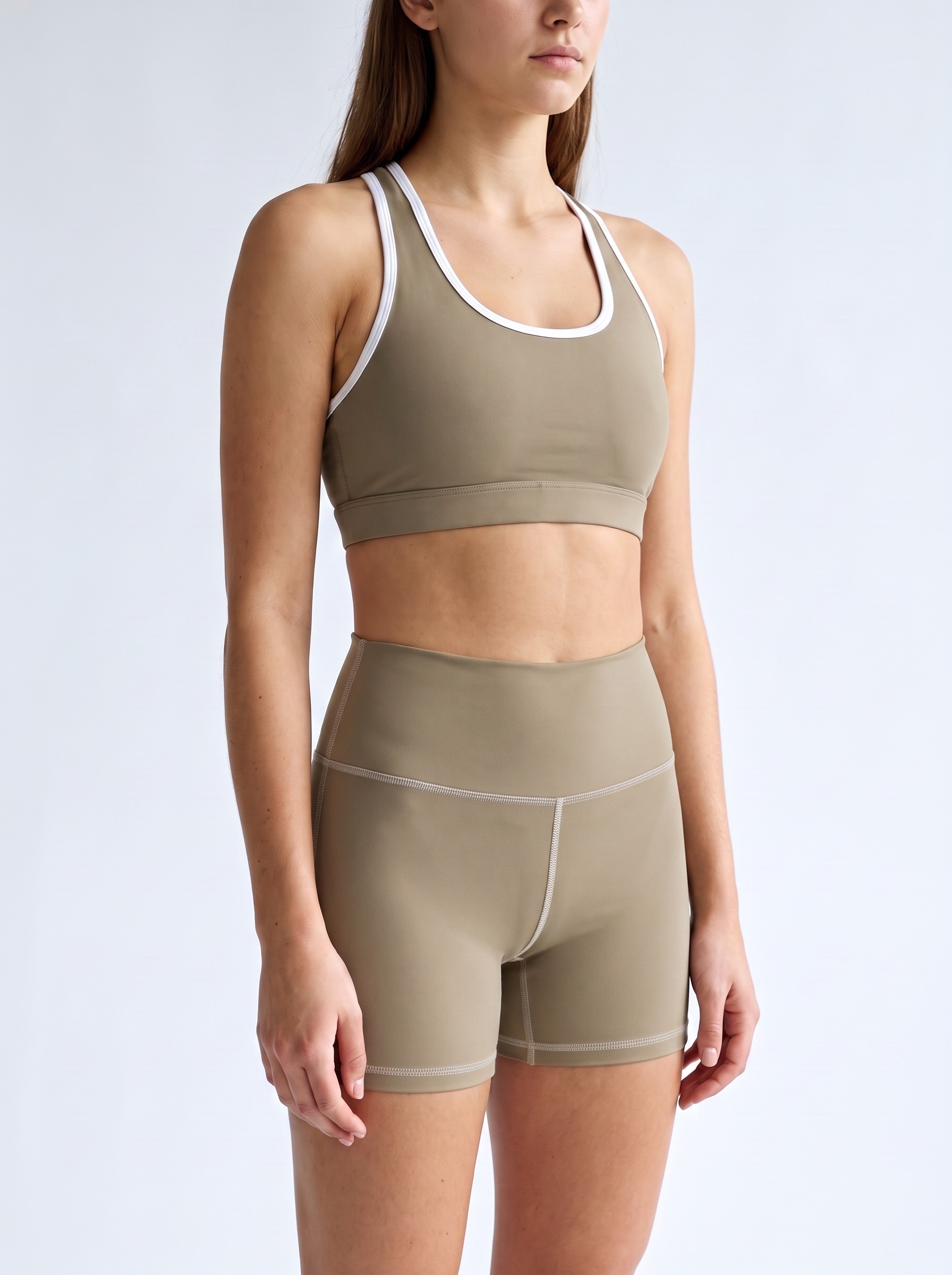 Yoga Shorts in Stone