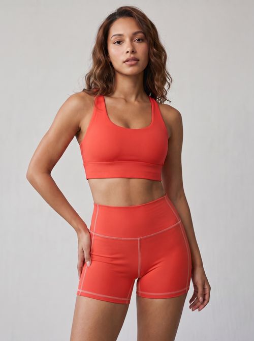 Tomato Swim & Gym Bra Longline Sports Bra — Lolekai