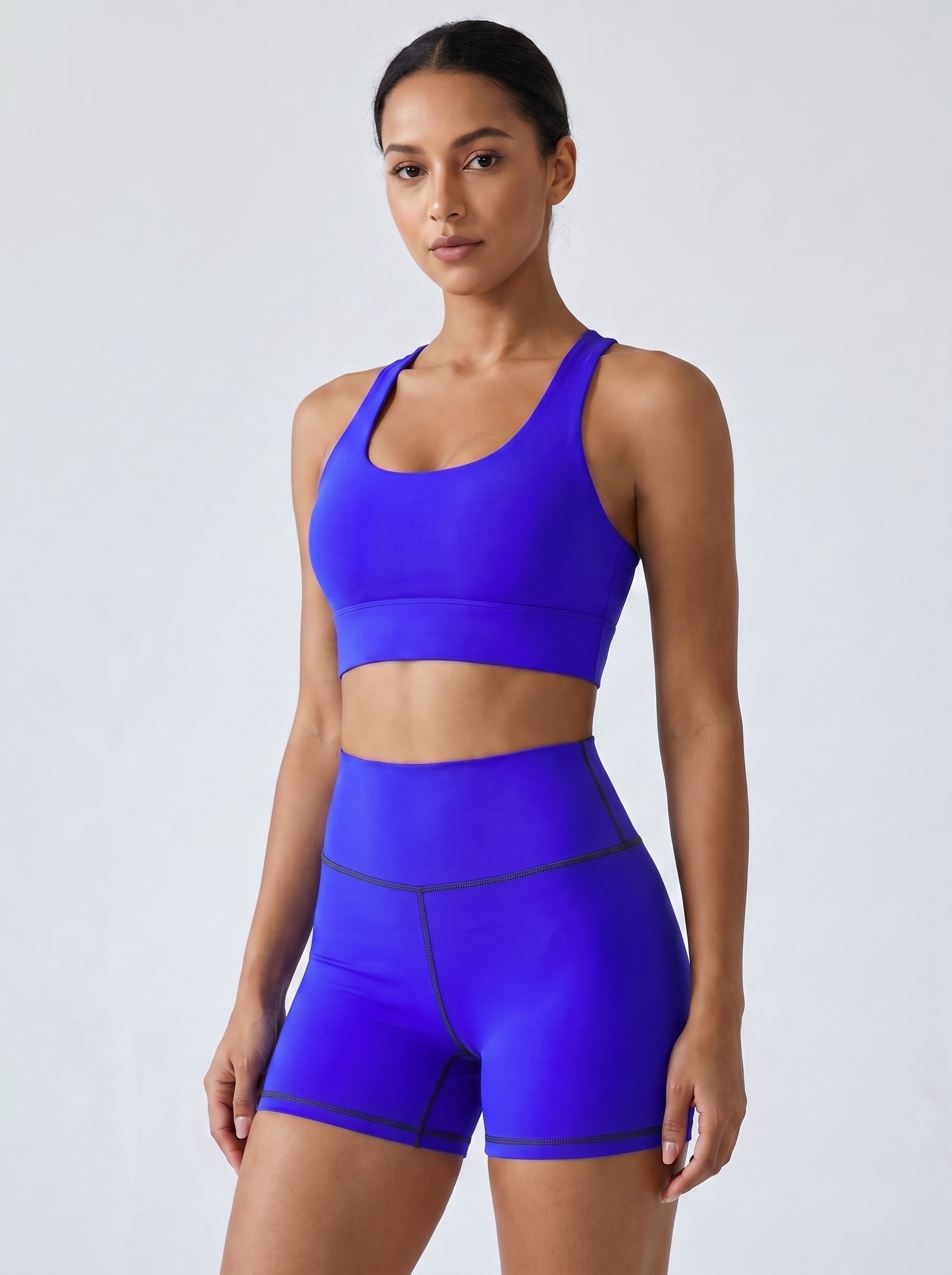 Longline Sports Bra in Ultramarine
