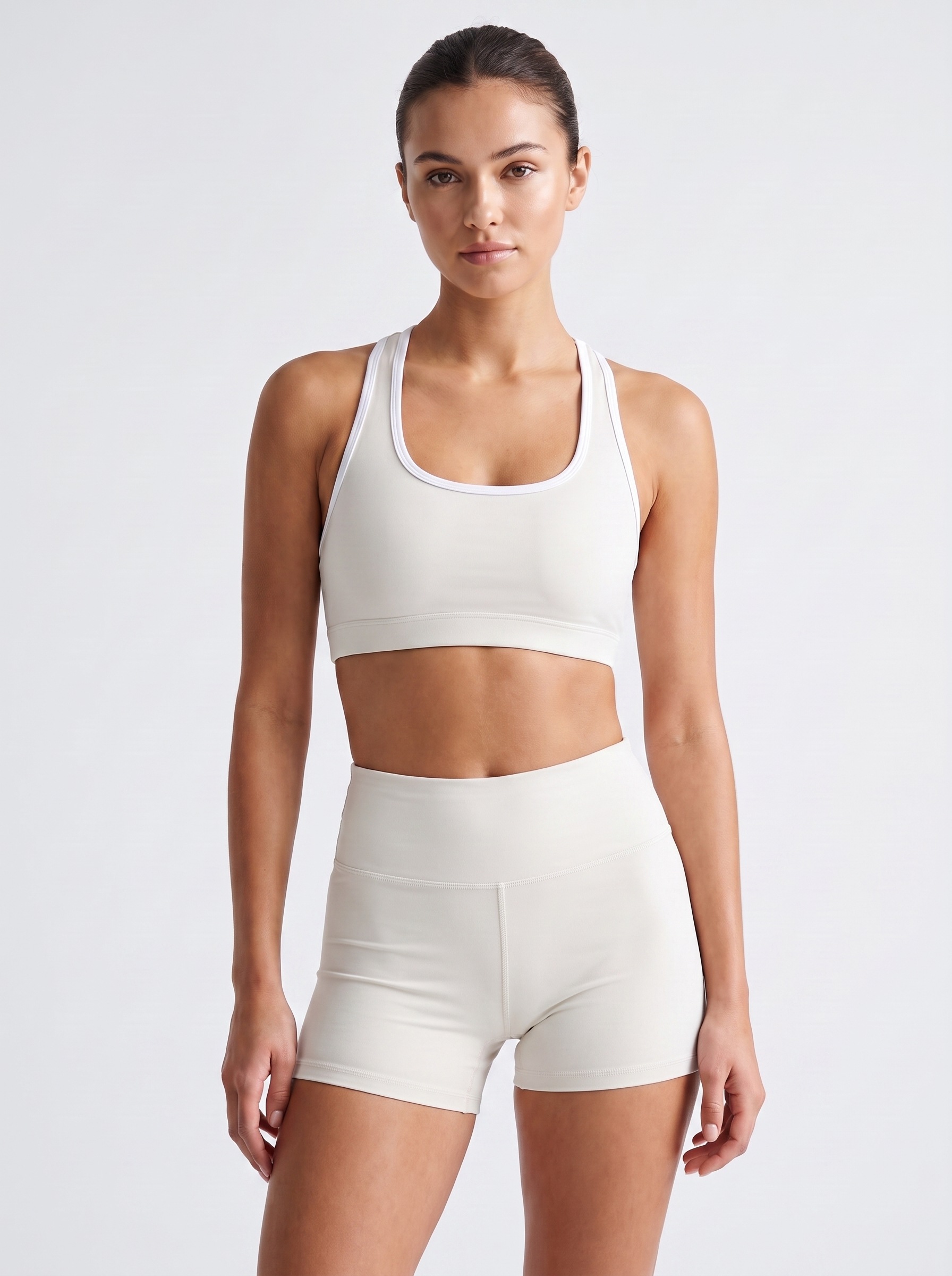 Yoga Shorts in White Onyx
